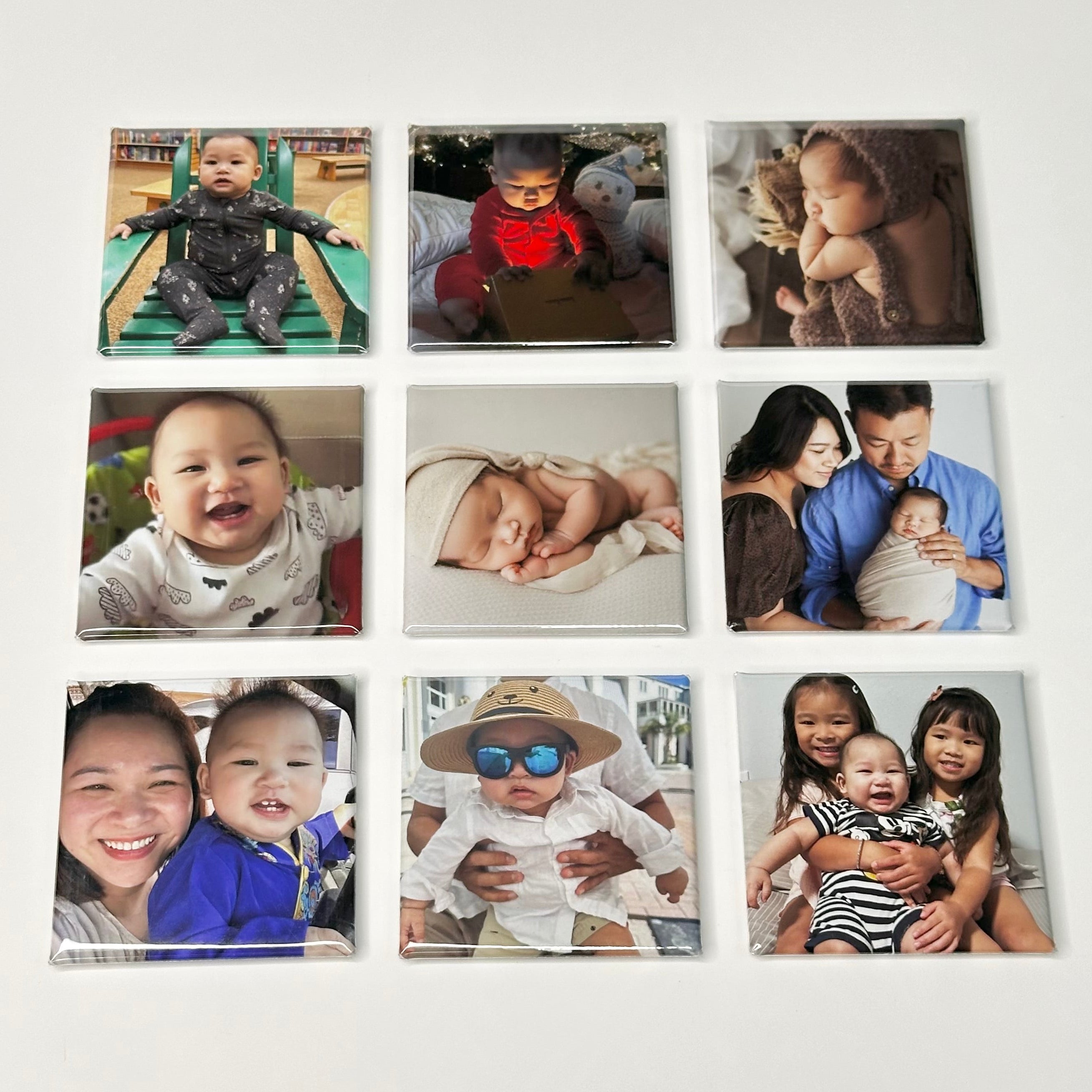 2x2 Custom Photo Magnets (Set of 9)